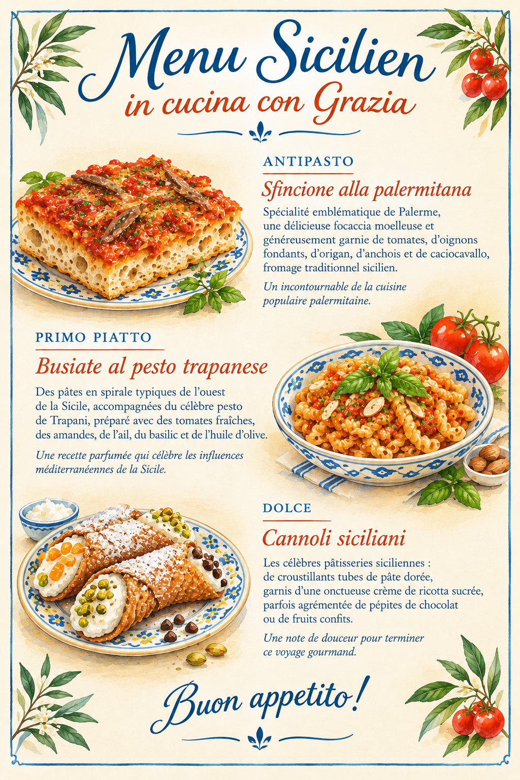 menu sicilien